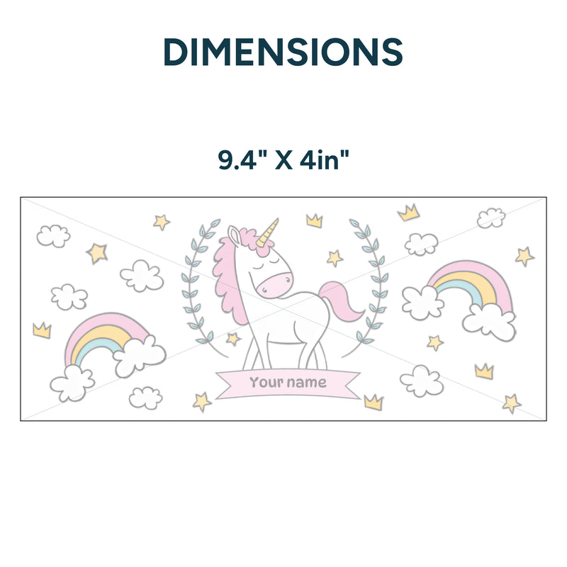 UV DTF WRAP LIBBEY CUP - Unicornios diseño 1