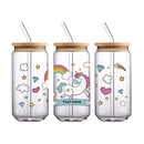 UV DTF WRAP LIBBEY CUP - Unicornios diseño 2