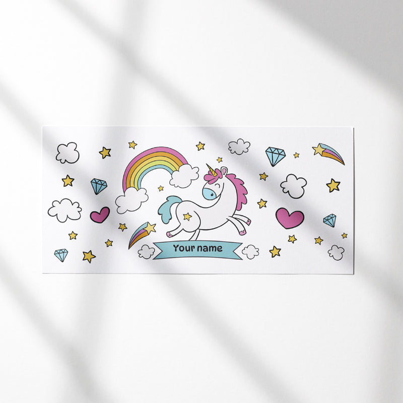 UV DTF WRAP LIBBEY CUP - Unicornios diseño 2