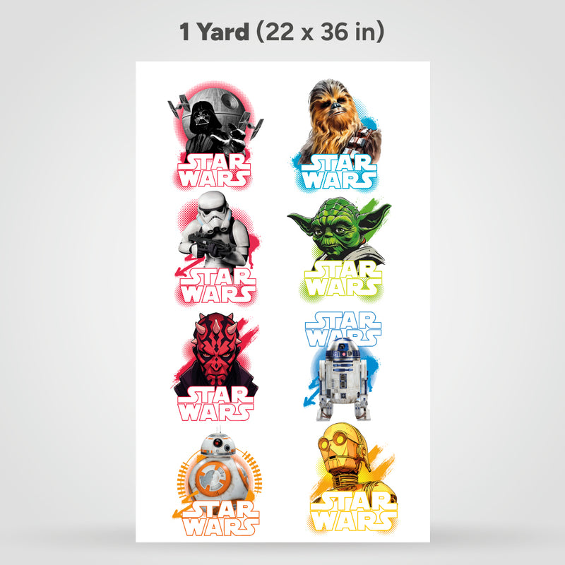 Sublimation Sheets Printed By Yards -  Star Wars (Various Designs)