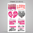 Printed DTF Sheets by Yards - San Valentín 5