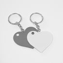 White Steel Keychain