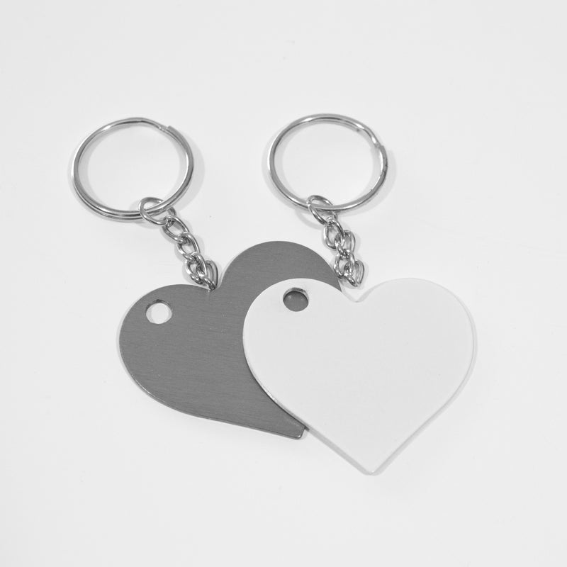 White Steel Keychain