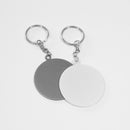 White Steel Keychain