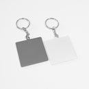 White Steel Keychain