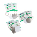 White Steel Keychain