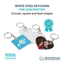 White Steel Keychain