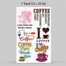 Printed DTF Sheets by Yards - Coffee