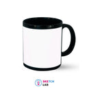 Taza negra en ceramica sublimable con ventana blanca 11Oz unidad