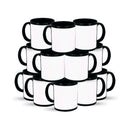 Taza negra en ceramica sublimable con ventana blanca 11Oz unidad