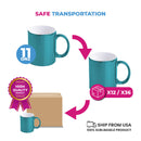 Blue mirror ceramic mug 11oz