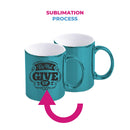 Blue mirror ceramic mug 11oz