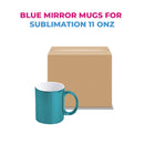 Blue mirror ceramic mug 11oz