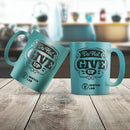 Blue mirror ceramic mug 11oz