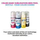 Garage Sale Color Make sublimation inks 70ml bottle - four color combo