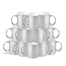 Silver mirror ceramic mug 11 oz