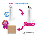 20 oz white sports bottle