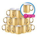 Gold mirror ceramic mug 11 oz