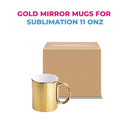 Gold mirror ceramic mug 11 oz