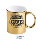 Gold mirror ceramic mug 11 oz