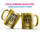Gold mirror ceramic mug 11 oz